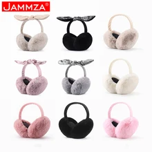 

Earmuffs Keep Warm Women's Winter Plush Velvet Thicken Washable Portable Folding Ear Warmer Bowknot Cat Ears Windproof Earmuffs