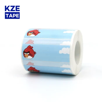 

Kze Angry Bird Cute Thermal Label Roll 45*15mm New Typeable Washi Tape lovely mark sticker for EQ11 mini thermal label printer