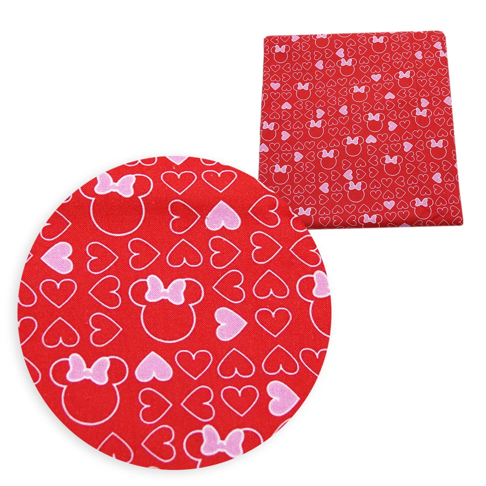 1066271001 50*145cm Valentines Holiday Pumpkin patchwork cotton fabric for Tissue Kids home textile for Sewing Tilda Doll,c5886 - Цвет: 1066271001