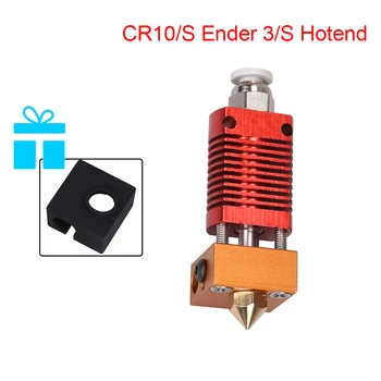 

CR10 Hotend/CR10S J-head MK8 Extruder 3D Printer Parts For Ender 3/S CR10 Heatsink Aluminum Block MK8 Nozzle+CR10 Silicone Sock