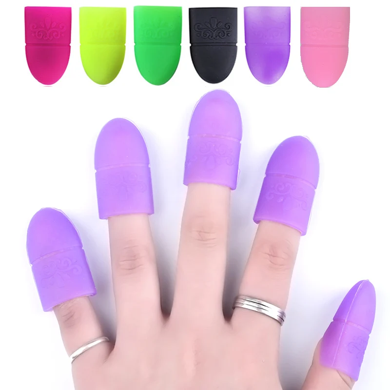Nail Polish Remover Gel Debonder 5Pcs Wearable Soakers Pad Holder Reusable Silicone