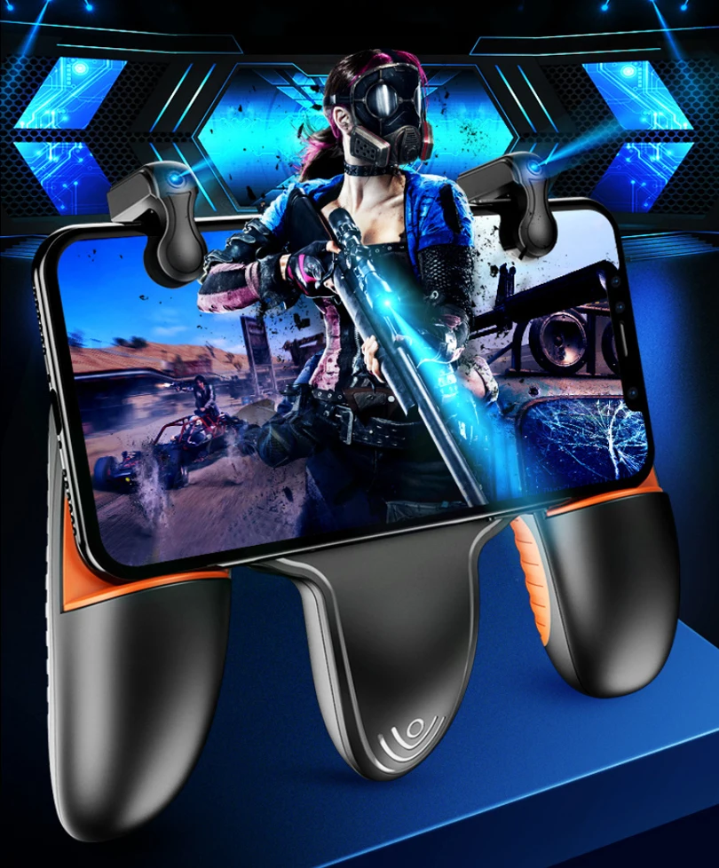  Mobile Game Controller Cooling Fan Pubg Controller Gamepad Pubg Mobile Trigger L1R1 Shooter Joystic