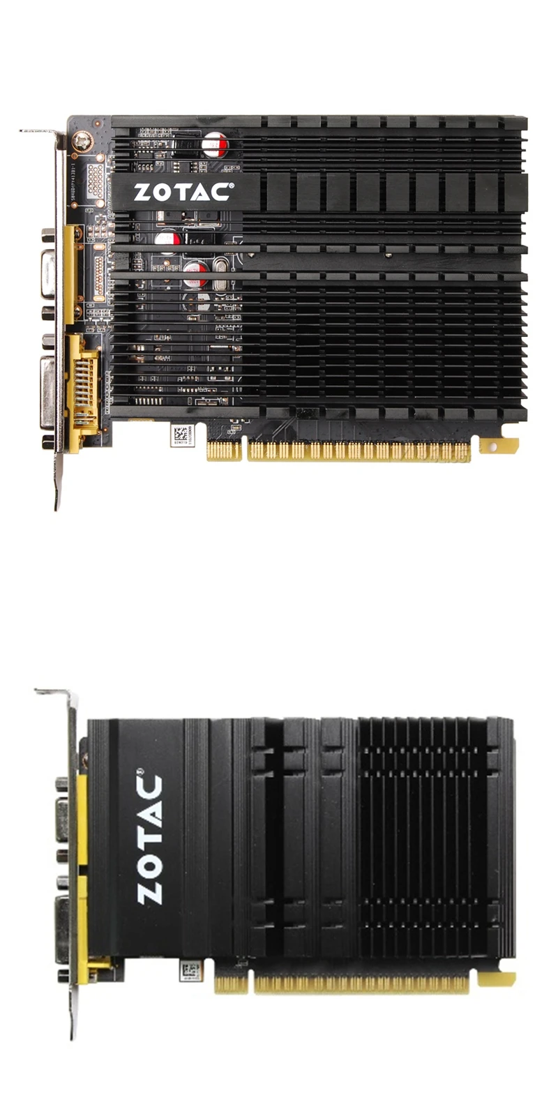 ZOTAC видеокарты GeForce GT610-2G GDDR3 GPU карта Видеокарта для NVIDIA GT 610 2GD3 64 бит Dvi VGA PCI-E 2 Гб б/у