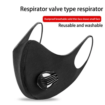 

Face Mask Anti Pollution PM2.5 Gauze Mask Mouth Respirator Washable Reusable Dust Masks Cotton Unisex Mouth Muffle Black