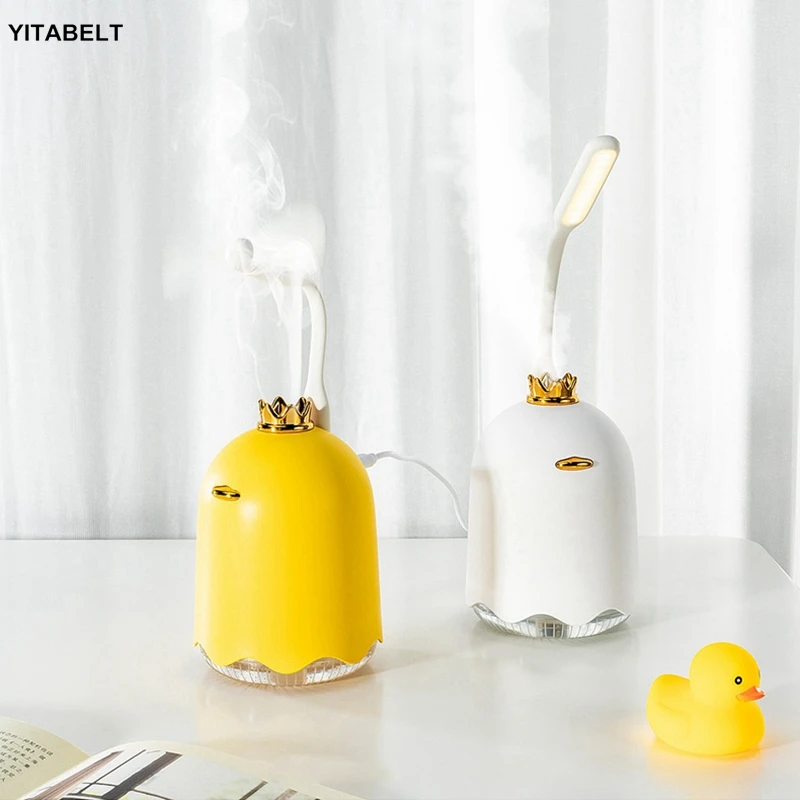 

Cute Crown Duck Humidifier USB Anti-Dry Burning Diffuser With LED Night Lamp