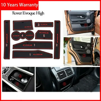 

Car Door Mat Rubber Mat Interior Cup Cushion Dust Mat Lnterior Anti Slip Gate Slot Mat For Range Rover Evoque 2012-2018 Styling