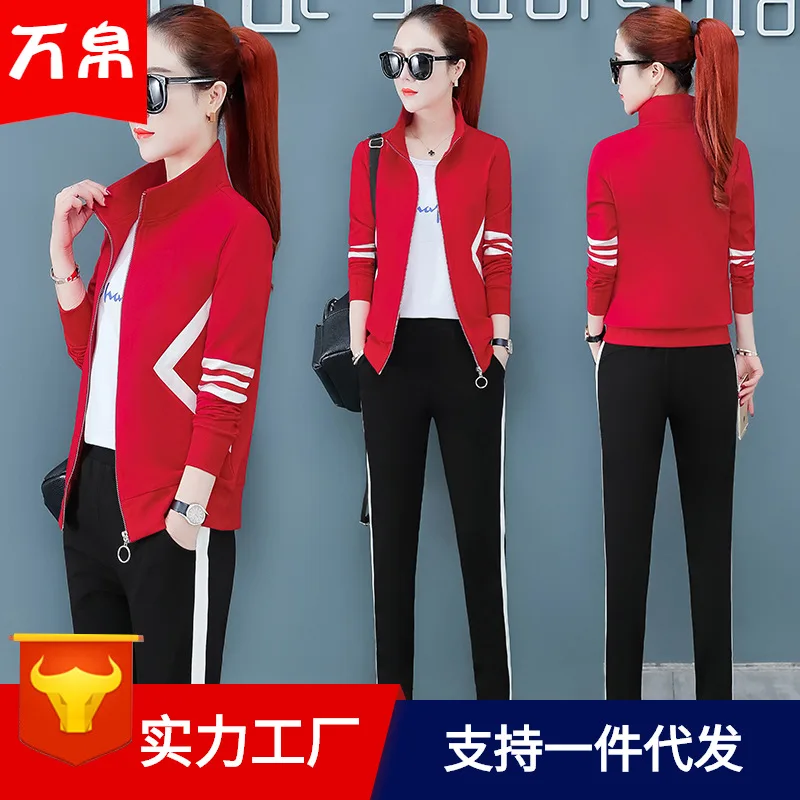 

Pure Cotton Fashion Long-sleeve Sportswear Set Spring And Autumn Years New Style 2020 Early Spring Casual Fashion Hoodie Three-p