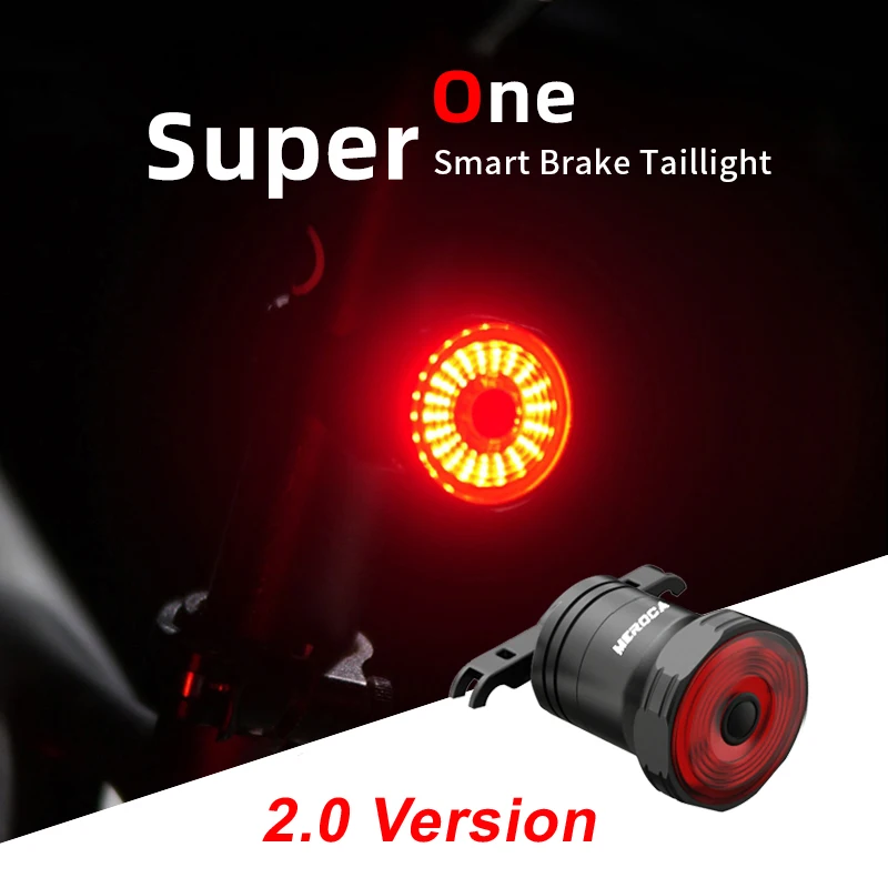 

Intelligent Induction Bicycle Tail Rear Light Auto Brake Sensing Flashlight MTB Road Bike USB LED Taillight For Saddle Seatpost