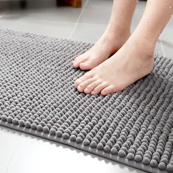 

Microfiber Thicken Solid Chenille Home Hotel Bathroom Foot Pad Door Non-slip Absorbent Mat