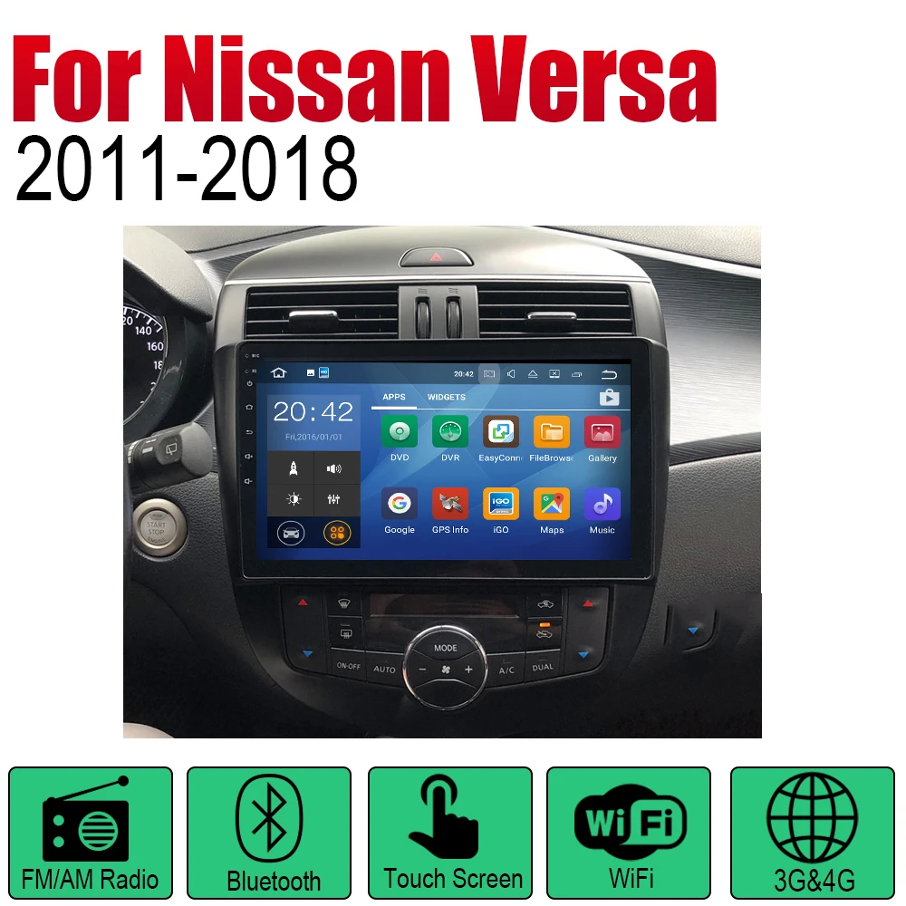 Top ZaiXi Android Car Radio Stereo GPS Navigation For Nissan Versa 2011~2018 Bluetooth wifi 2din Car Radio Stereo Multimedia Player 1