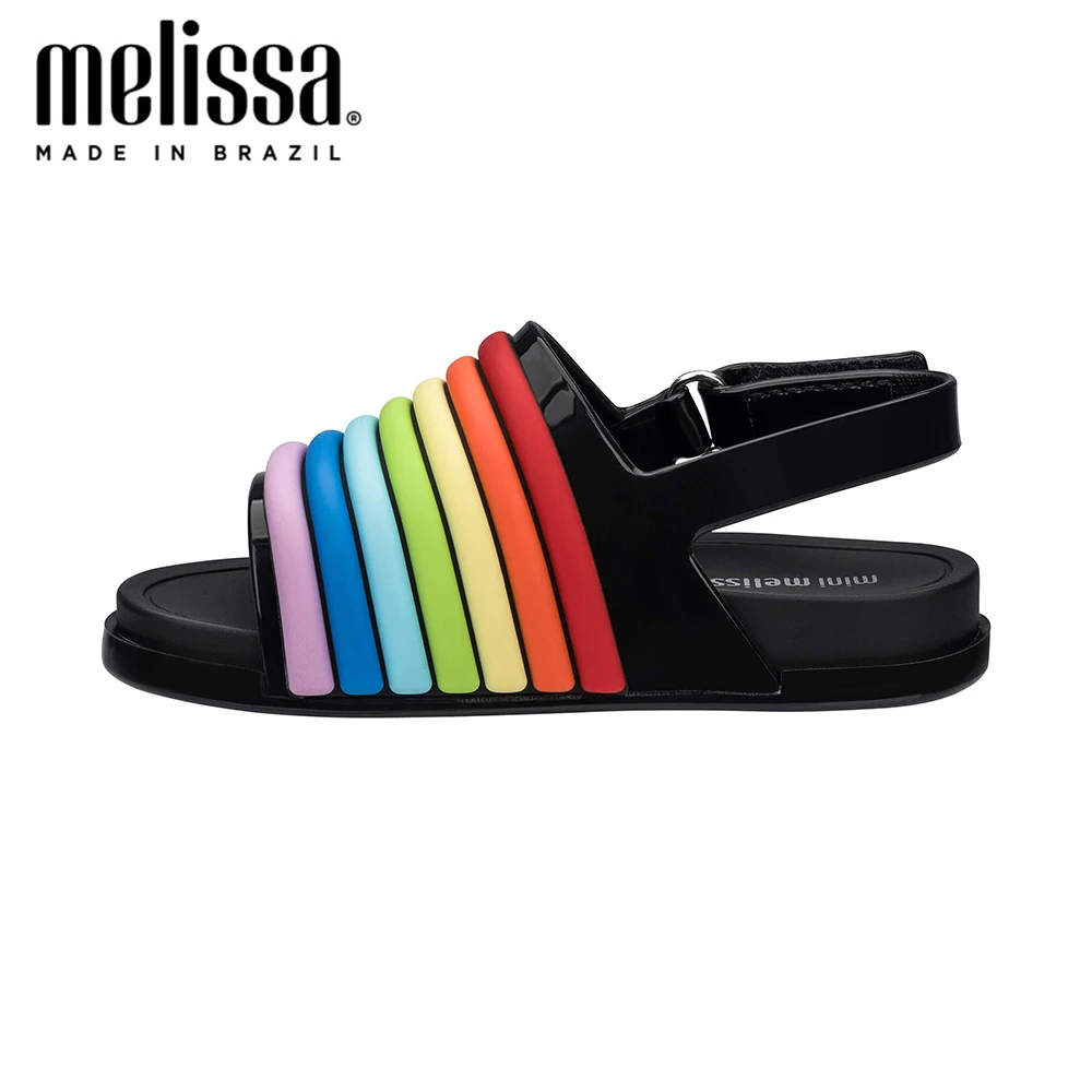 melissa beach slide sandal rainbow