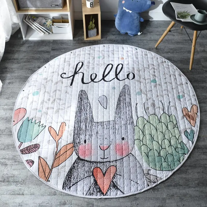 

New Round Baby Rug Climbing Carpet Baby Play Mats Soft Toddler Sleeping Mat Cartoon Baby Crawling Mat Kids Game Pads Home Decor