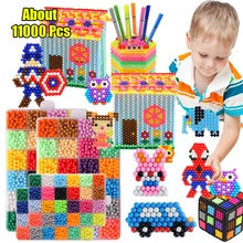 Recharge de perles Hama Puzzle Aquabeads, ensemble de perles de pulvérisation d'eau, jeux en boule, jouets magiques 3D faits à la main pour filles