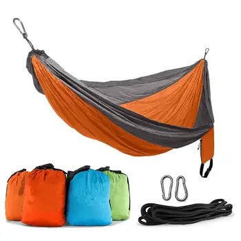 

NEW Outdoor Camping Hammock Lightweight Spacious Hanging Bed Thickening Single Double Rainbow Swing