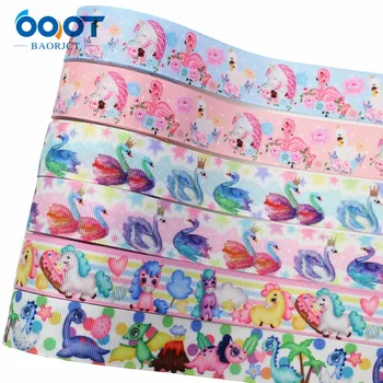 

OOOT BAORJCT L-20410-291,25mm,10yards Cartoon Thermal transfer Printed grosgrain Ribbons,bow cap DIY accessories decorations