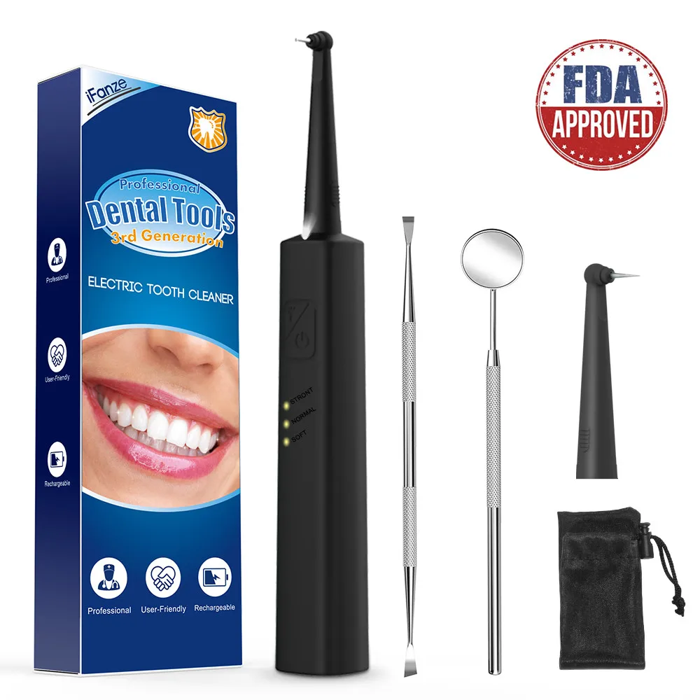 Dental calculus remover Electric Portable Oral Irrigation teeth whitening Tartar Scraper Health Hygiene Dropping Greenish Blue