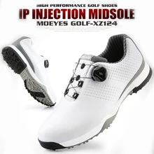 Новые мужские кроссовки для гольфа, супер мягкие мужские водонепроницаемые дышащие Нескользящие туфли, вращающиеся шнурки, летние спортивные туфли, черные, белые, PGM