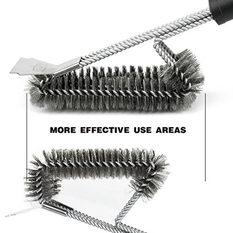 Barbecue Grill BBQ Brush Clean Tool Stainless Steel Wire Bristles Diameter Stainless Steel Round Wire Tube Pipe Cleaning Brush