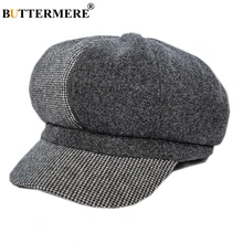 Шерстяная кепка BUTTERMERE Newsboy, Женская Лоскутная твидовая Кепка Габби Бейкер для мальчика, шерстяная Женская Осенняя зимняя винтажная шапка