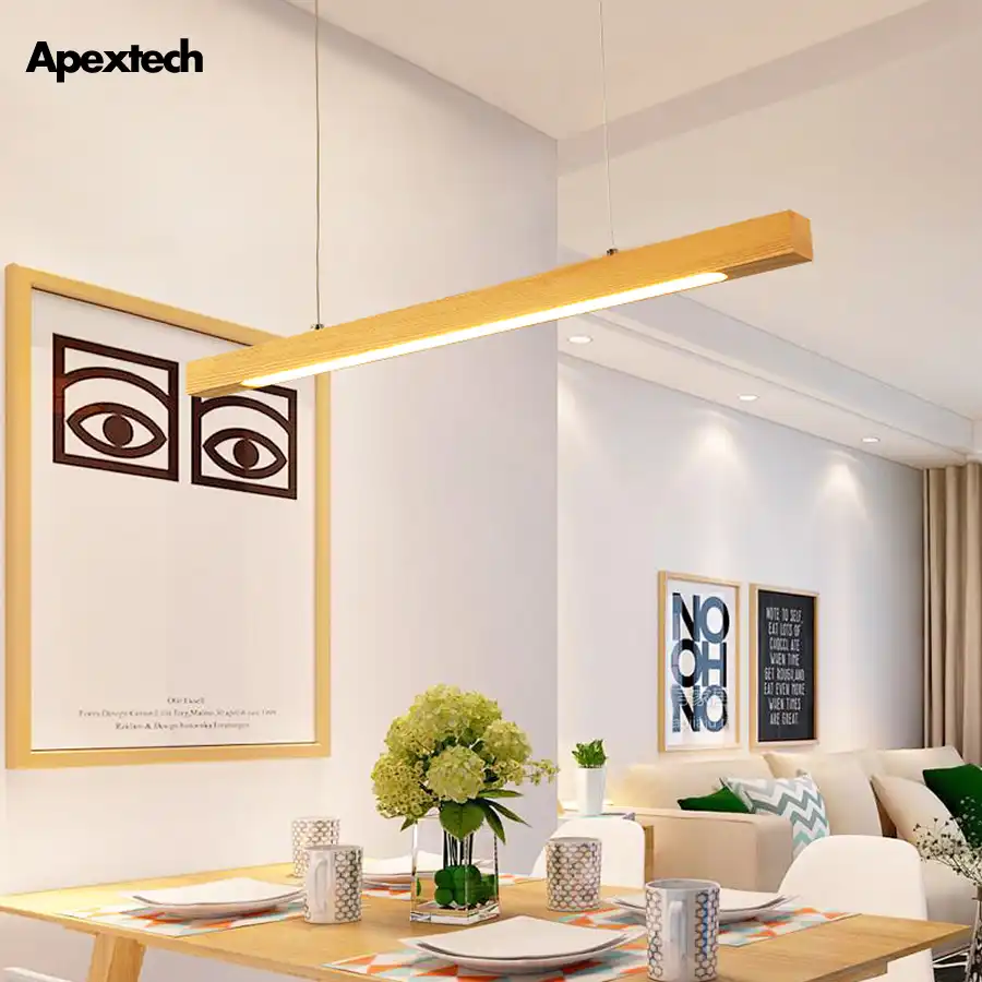 Lámpara colgante lineal LED Tipo barra para comedor, restaurante