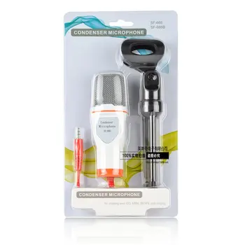 

3.5mm condenser recording microphone with Tripod stand for laptop Windows Studio Recording SKYPE YouTube