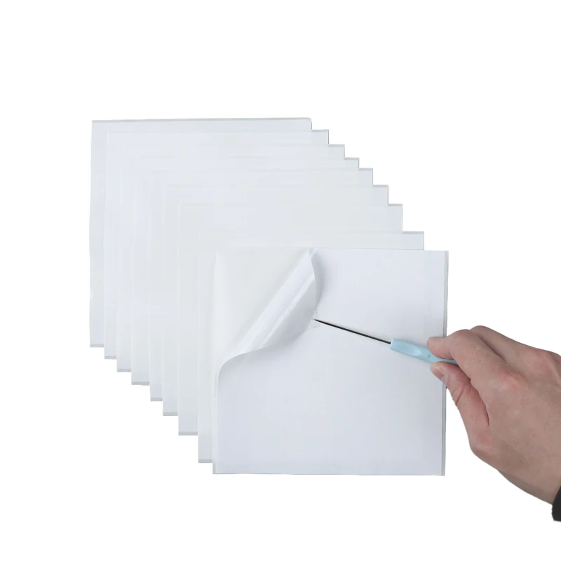 10pcs 6*6/2.5*4.75 inch Clear Double Sided Adhesive Sheets Glue Tape for Photo Albums Paper Card Making Craft DIY Scrapbooking