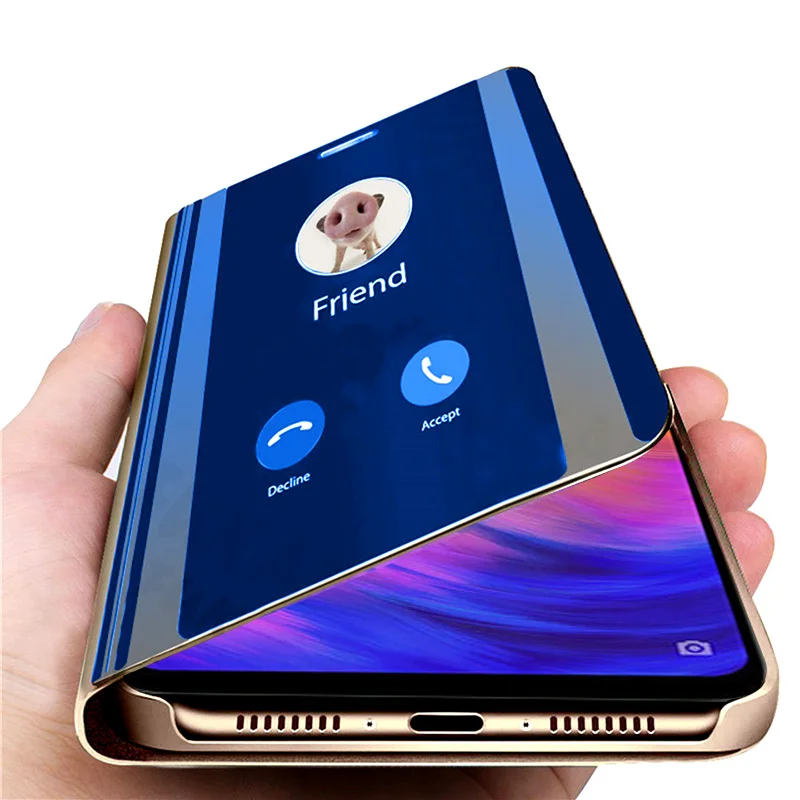 

Smart Mirror Flip Case For Xiaomi Redmi K20 Note 8T 8 7 6 5 4 4X Pro 8 7 8A 7A For Xiaomi 8 9 lite CC9 Note 10 9T Pro F1 Cover