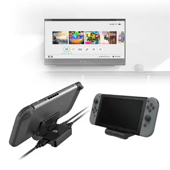 

For Nintendo Switch Foldable HDMI Video Converter Base Game Equipment Stand Portable TV NS Adapter Transmitter