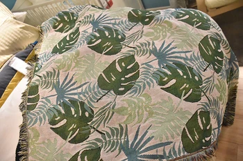 

Northern European-Style Plant-Style Tapestry Decorative Blanket Line Blanket Sofa Cover Turtle Back Bamboo Blanket