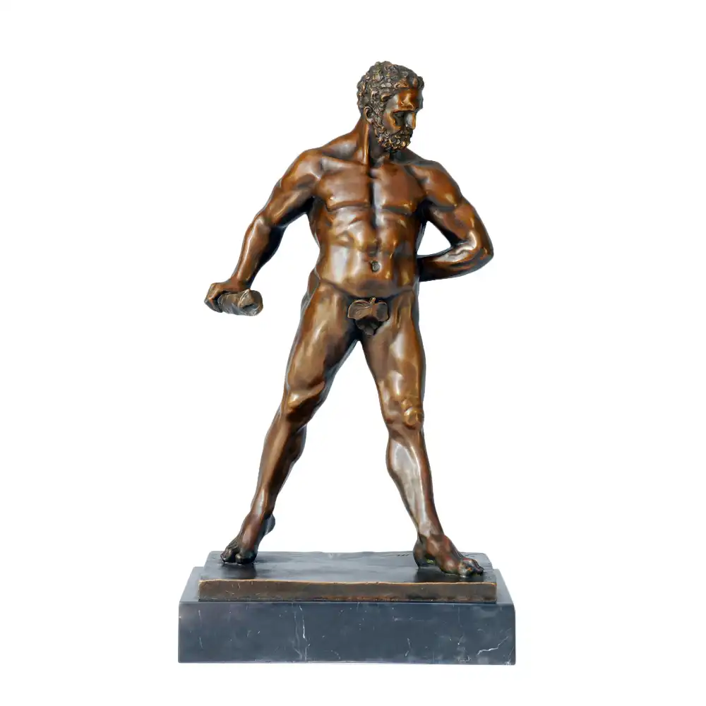 Bronze Heracles Hercules Statue Greek Mythology Hero God Sculpture