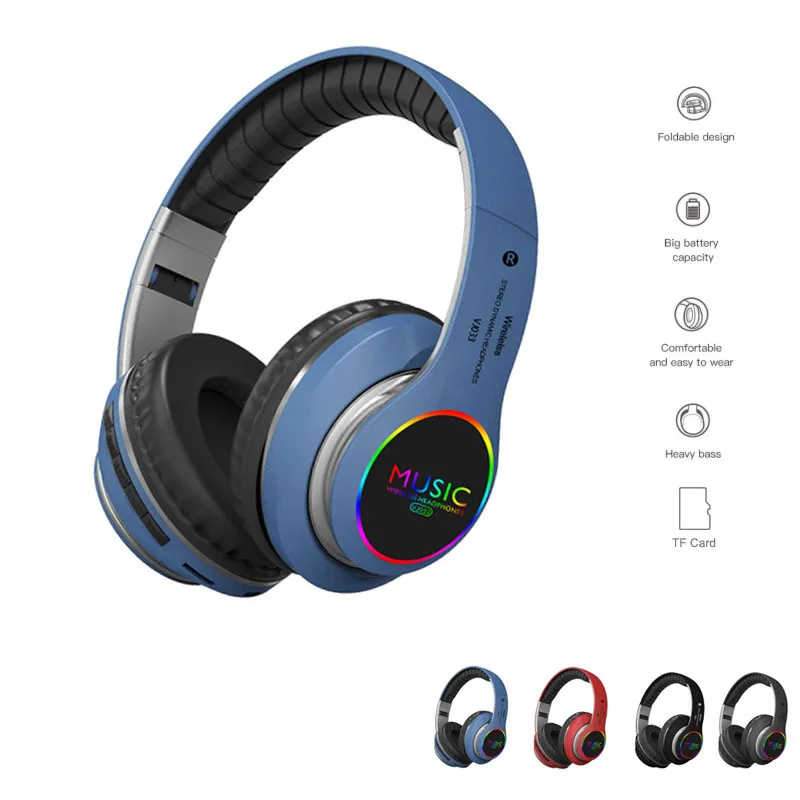 Vj033 Portable Wireless Headphones Bluetooth Stereo Foldable Headset