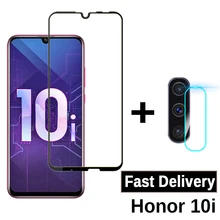 2-в-1 защитный Стекло для huawei Honor 10i Камера Экран протектор на Honer честь 10i HRY-LX1T закаленное Стекло 6,21 дюймов