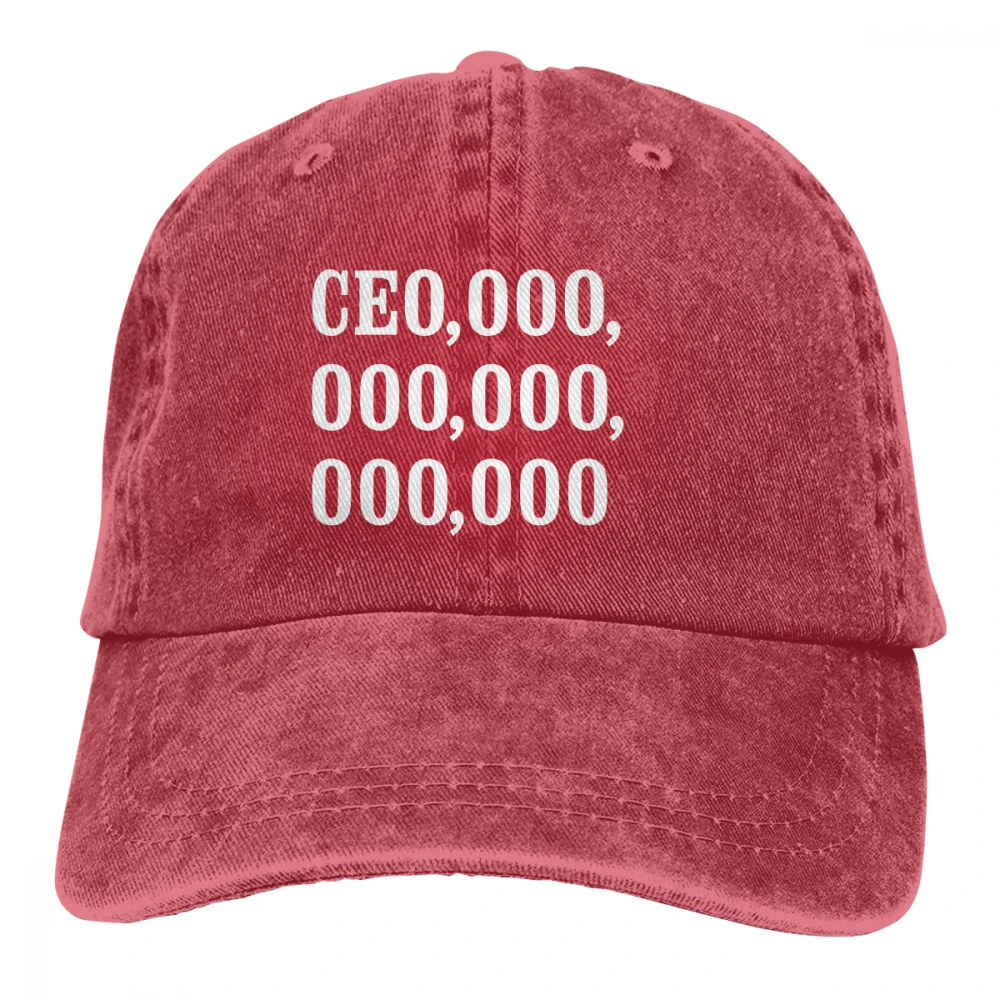 CEO Casquette черные унисекс Мужские Женские джинсовые бейсболка с ремешком кепки регулируемые Гольф папа шляпа