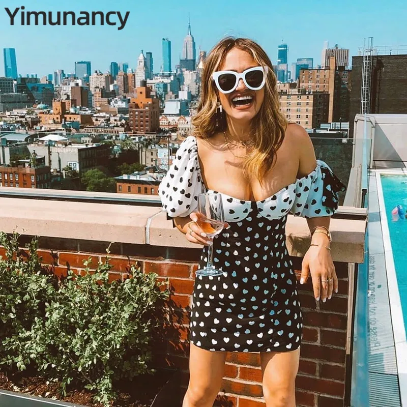 

Yimunancy 2019 Summer Heart Vintage Dress Women Fashion Backless Dress Ladies Patchwork Bowknot Party Dress Vestidos Robes