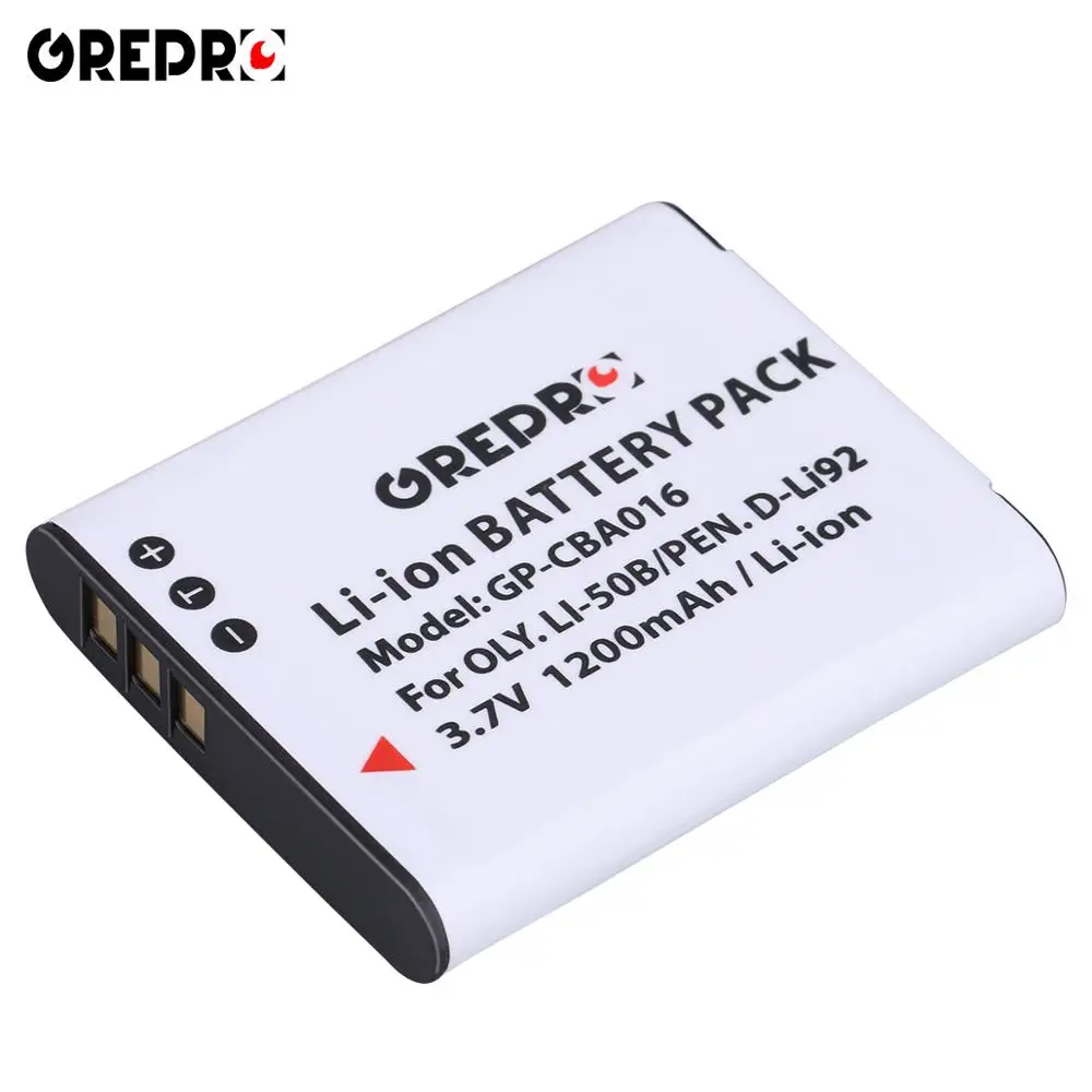 GREPRO 1200 мА/ч, Li-50B D-Li92 Li ion аккумулятор 50B D LI92 Li-Ion Камера Батарея для Olympus SP 810 800uz u9010 u6020 u6010 SZ14 SZ16 d755 U1010