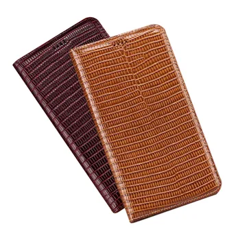 

Lizard texture genuine leather magnetic holster case for BlackBerry KEYone DTEK70/Blackberry Key2 phone cover card slot holder