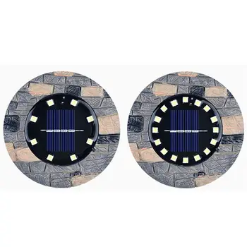 

1PC Solar Powered Lamp 8/16 Beads LED Light Plastic Buried Lamp Garden Lawn Light Waterproof Yard Light (Warm White/White)