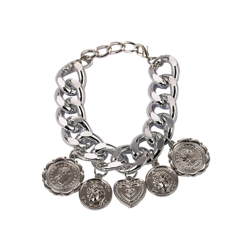 Miwens Za, винтажный браслет с металлическими звеньями для женщин, большой массивный браслет макси, свадебные женские браслеты на запястье, свадебные украшения - Окраска металла: 8