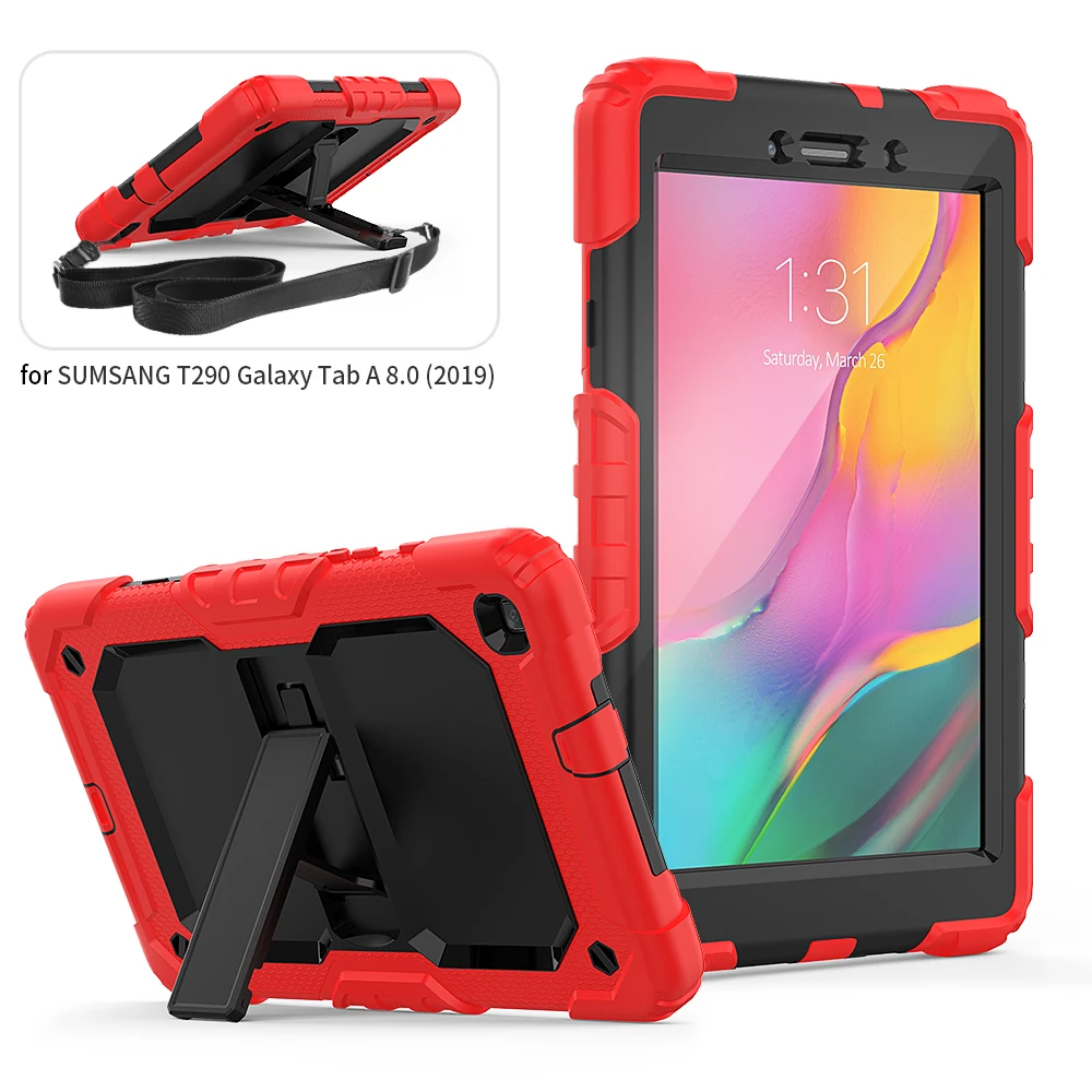 

Case for Samsung galaxy tab A 8 T290 T295 2019 case Full-body Dual-Layer Hybrid Protective Cover for SM-290 SM-295