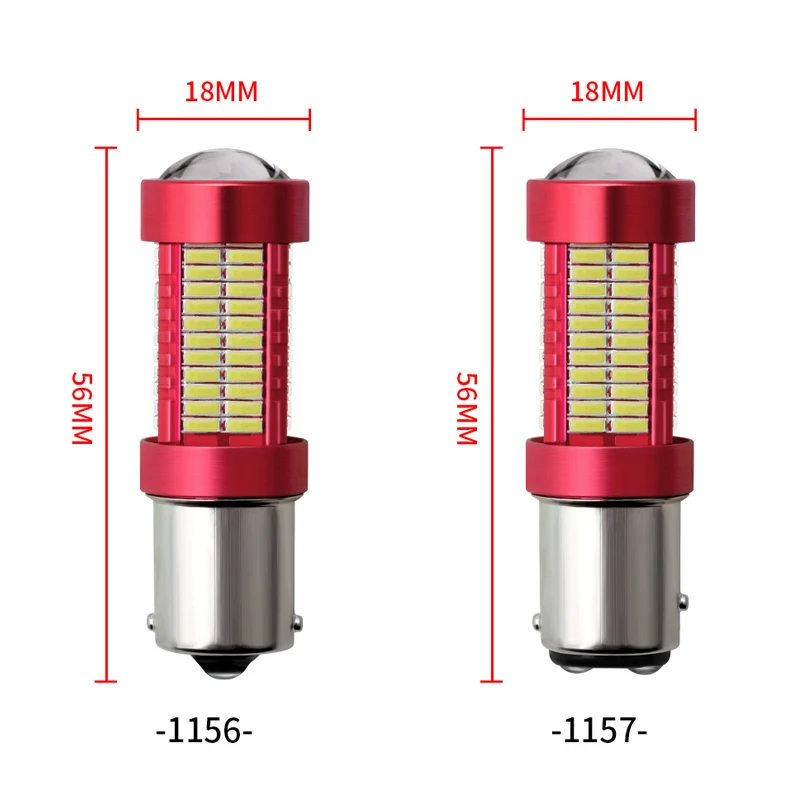 2 шт. супер яркий белый BAY15D Ba15s 1156 1157 S25 106smd 4014 светодиодный P21W 30 Вт светодиодный SMD обратный светодиодный светильник тормоза светильник