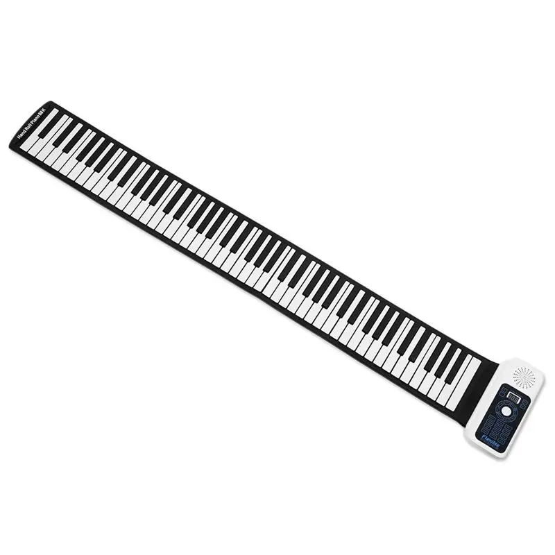 Portable Silicone+plastic 88 Keys Hand Roll Up Electronic Piano Keyboard With MIDI Learning Learning Toy Music Toy Musical Instr