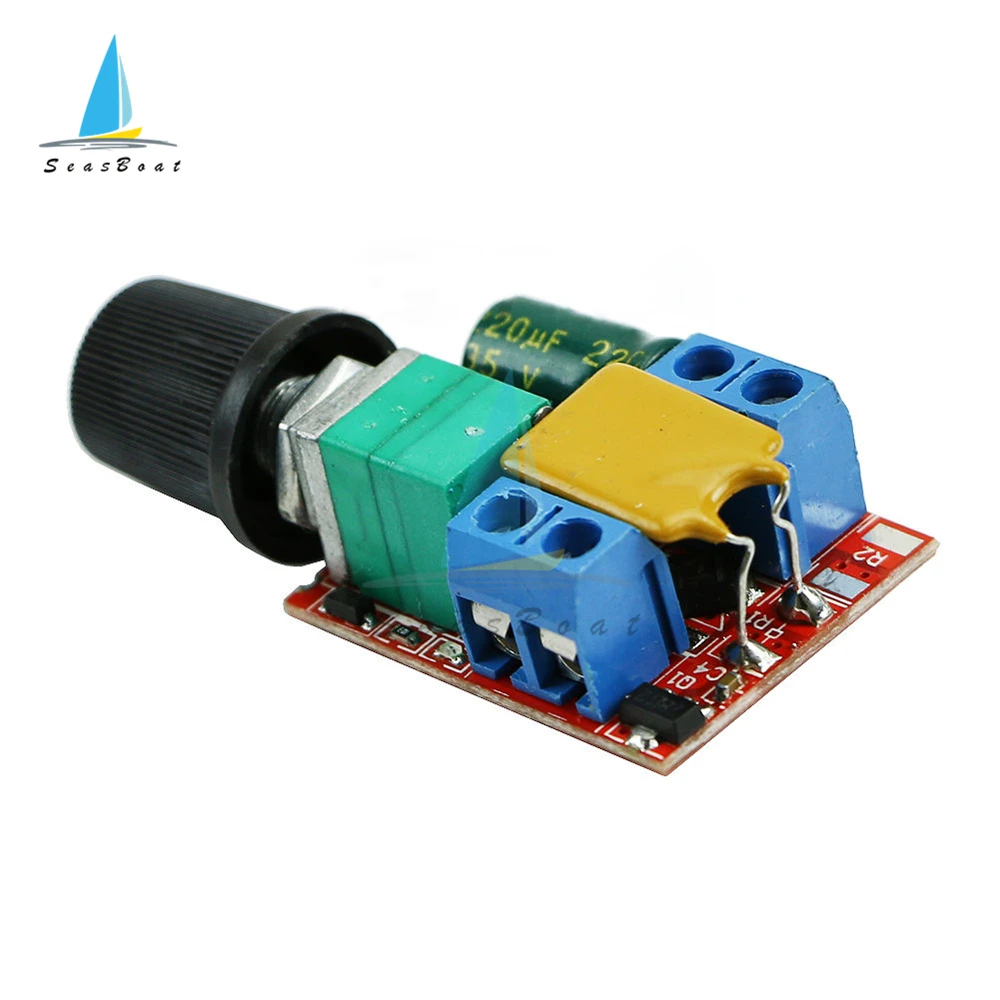 Mini DC Motor PWM Speed Controller Module 3V 6V 12V 24V 35VDC 90W 5A DC Motor Speed Regulator Control Switch LED Dimmer dc motor speed controller motor speed controller