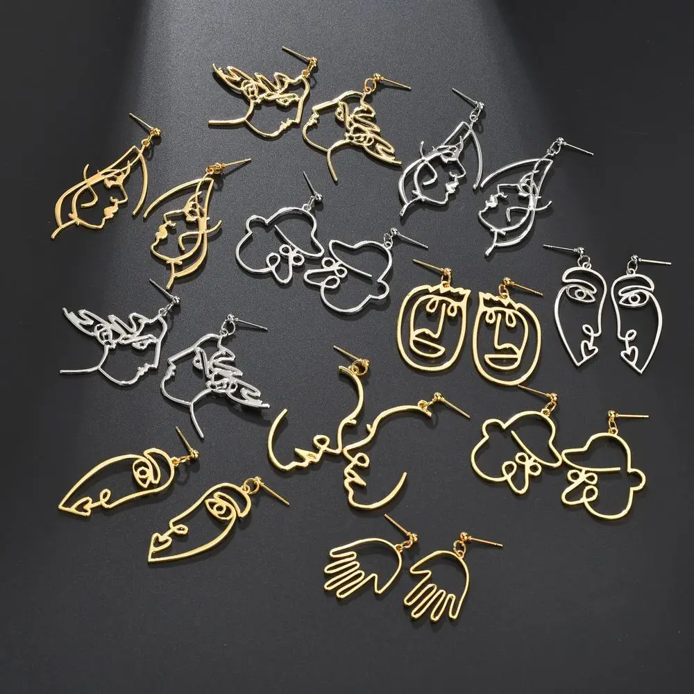 Модные аксессуары трехмерный дизайн форма лица преувеличенные серьги подиумная