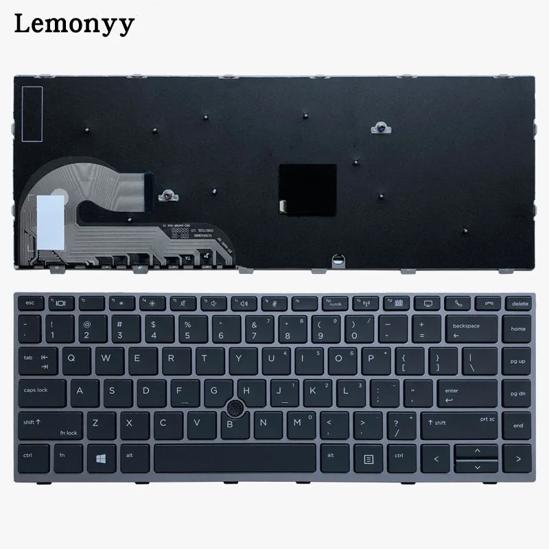 without Backlit Новая клавиатура для ноутбука США hp EliteBook 840 G5 846 G5 745 G5 с мышкой точка L14378-001 L11307-001 - Цвет: without Backlit