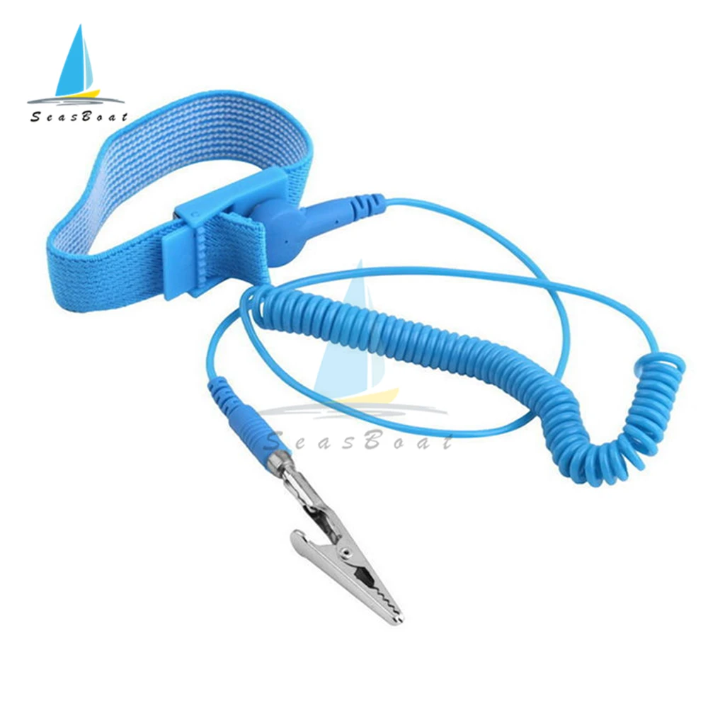 

Anti Static ESD Wristband Wrist Strap Discharge Cables Elastic Band Cordless Wireless Clip For Electrician IC PLCC Worker