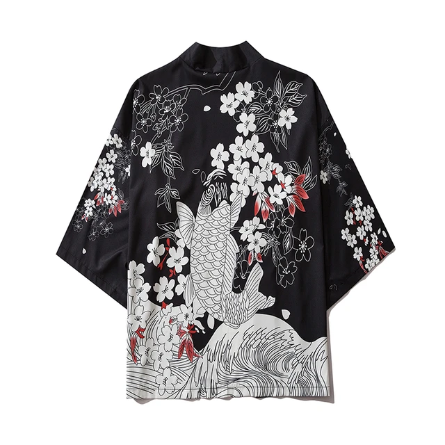 Bebovizi Japanese Style Cat Samurai Kimono Streetwear Men Women Cardigan Japan Harajuku Anime Robe Anime Clothes 2020 Summer 6039