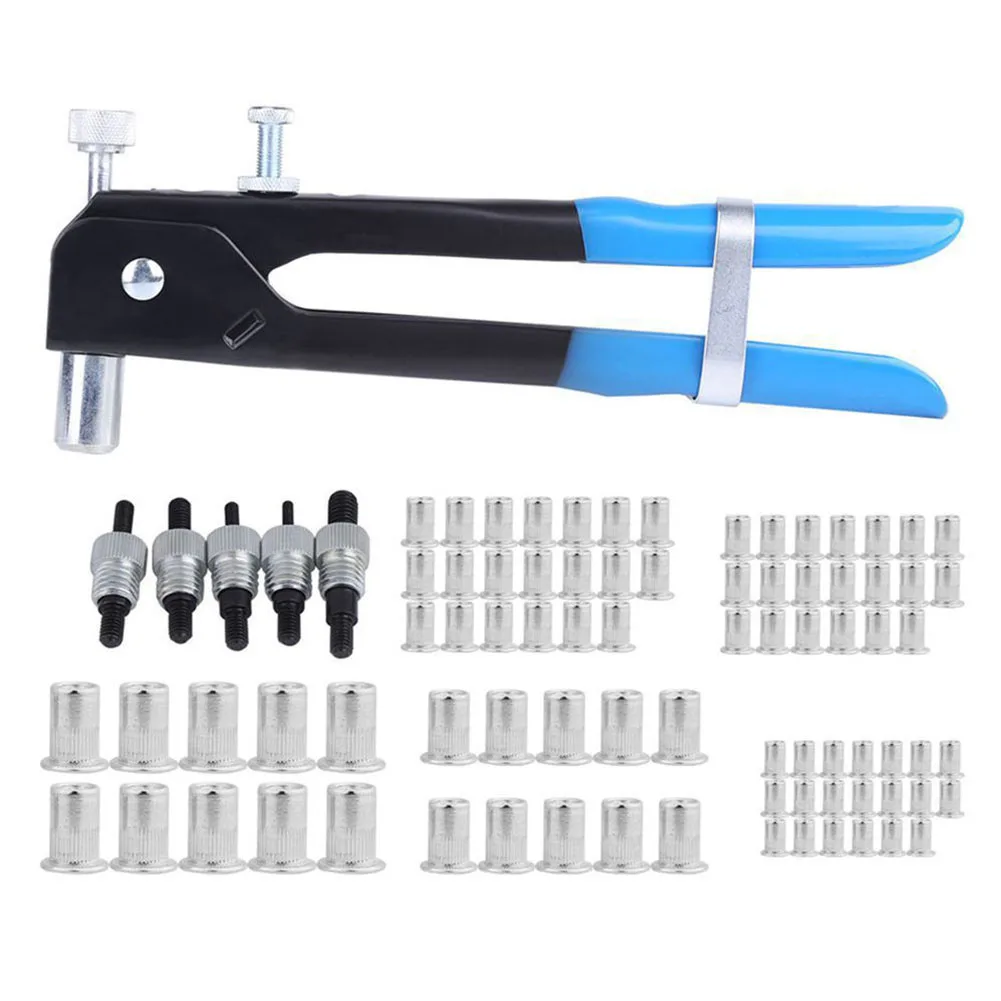 

86pcs Non-Slip Multipurpose Insert Threaded Heavy Duty Nutsert Rivet Nut Kit M3-M8 With Box Hand Household Repair Tools Strength
