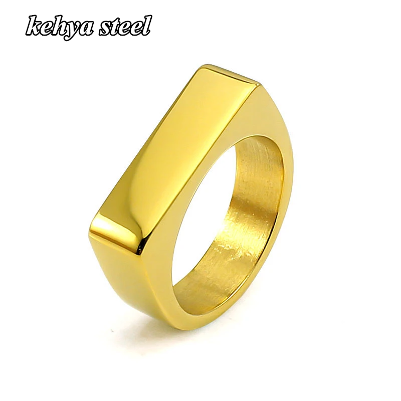 

Silver/Gold Geometric Rings For Women Personality 7MM Width Simple Style Lady Knuckle Smooth Finger Jewelry