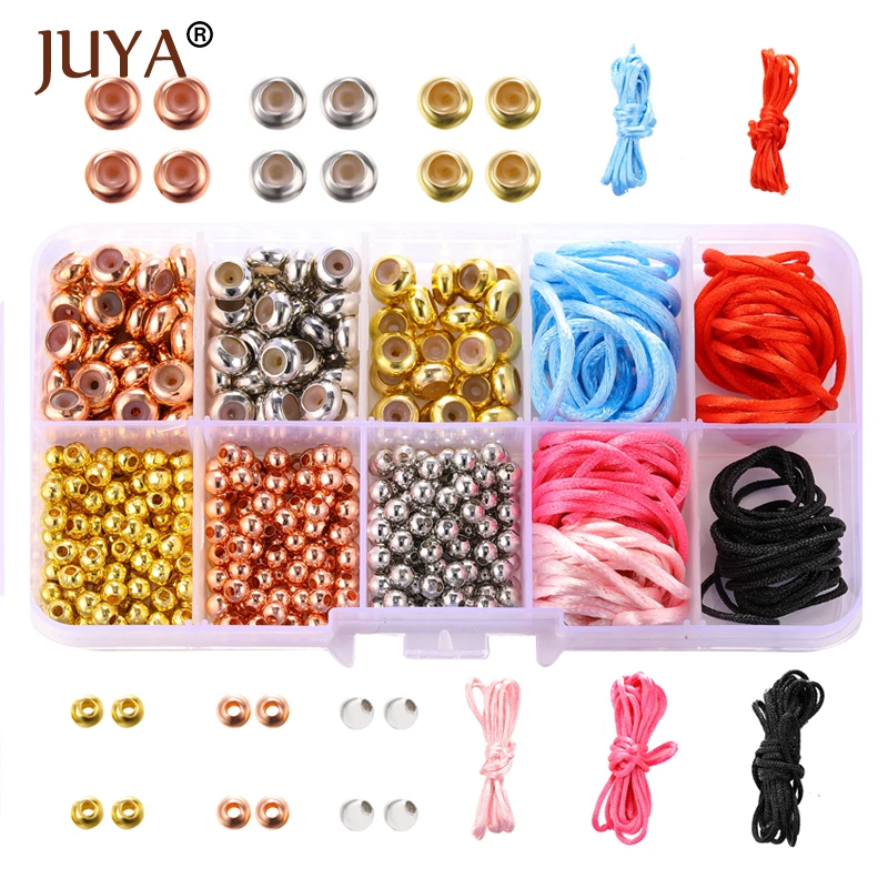 JUYA Kits de joyería, de cuerda roja, DIY, conjunto de materiales para niños niñas, accesorios para hacer pulseras|Piezas de cierre y matarial de joyería| - AliExpress