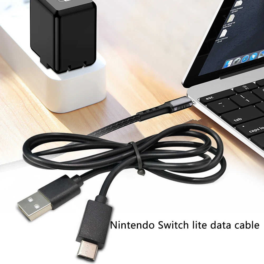 1 м домашний usb кабель для зарядки, черный кабель для передачи данных, аксессуары для быстрой передачи данных, сменный провод, офисный портативный дорожный кабель для игровой консоли Lite